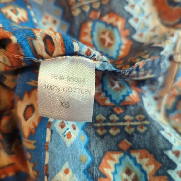 House of Harlow 1960 Nicole Richie Maxi Shirt Dress Womens XS Floral Belted - Picture 8 of 8